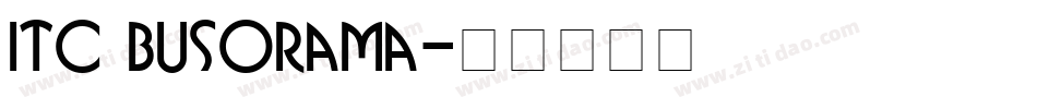 ITC Busorama字体转换